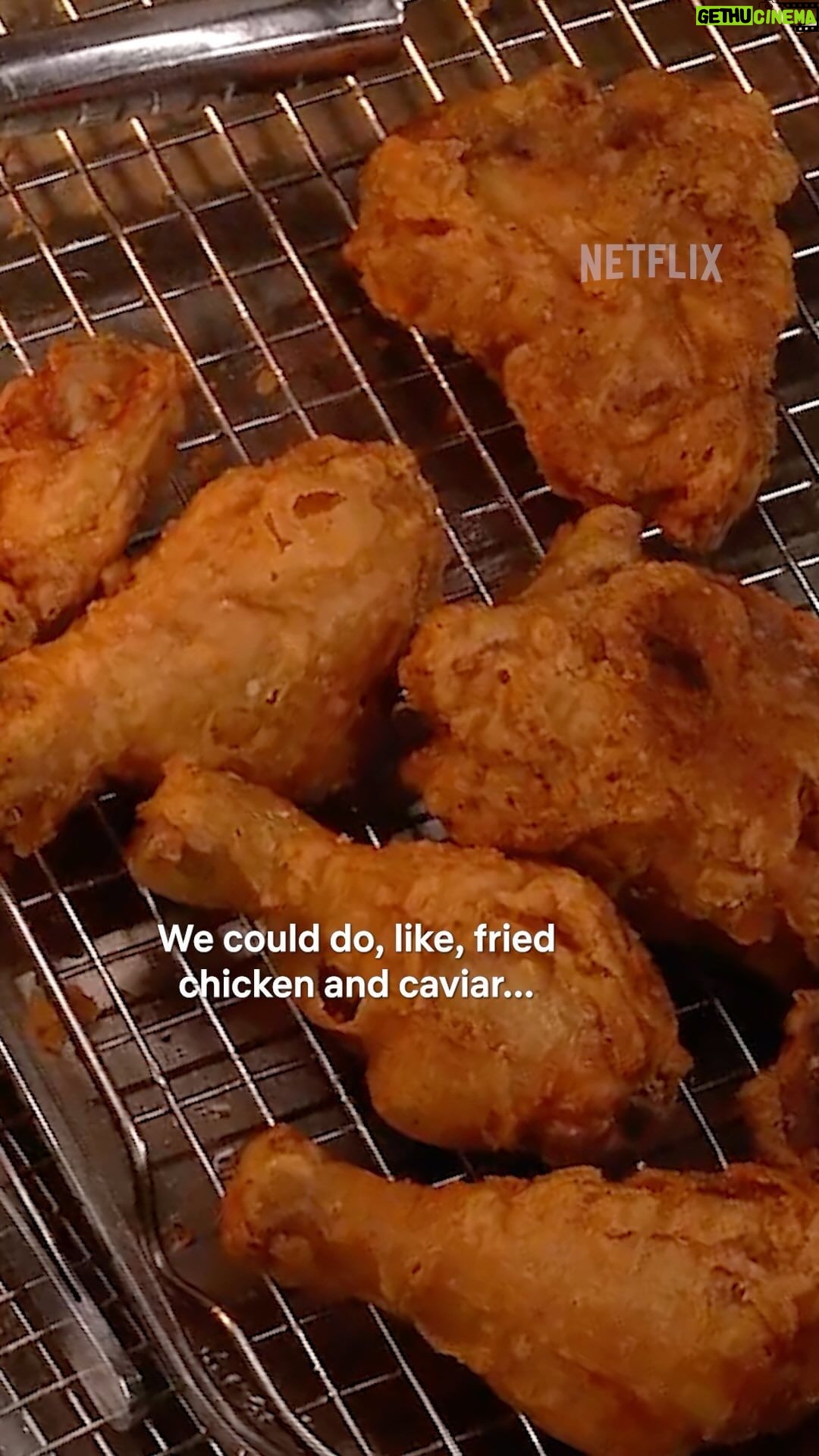 David Chang Instagram - We’re not saying caviar works with everything, but @sethrogen & @ikebarinholtz can 100% confirm that it goes really well with fried chicken AND potato chips & eggs AND nori hand rolls AND pizza! Also, we can still hear that CRUNCH when the guys bit into that caviar covered fried chicken in our dreams!! Which of the #HighLow Menu combinations are you dreaming about? Let us know in the comments! #DinnerTimeLive with @davidchang is streaming now ONLY on @Netflix