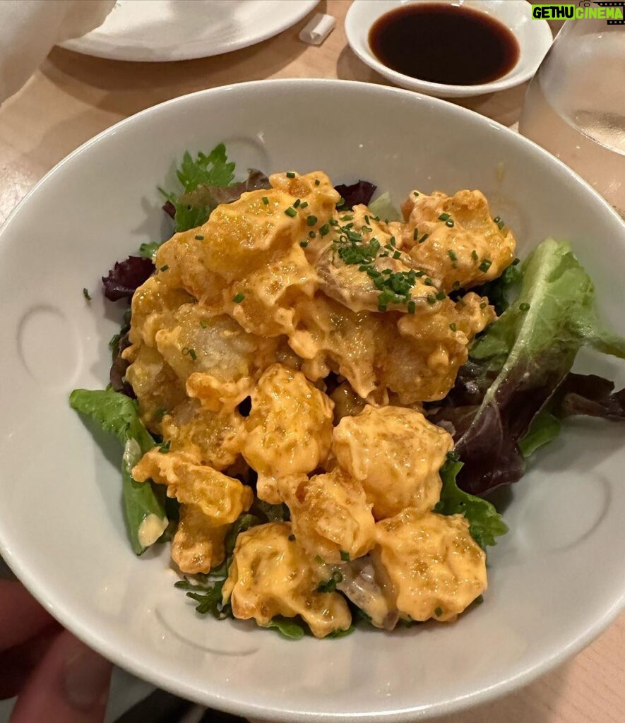 David Chang Instagram - rock shrimp tempura with creamy spicy sauce…one of the best appetizers of all time. This is from the OG Matsuhisa but you know a dish is great when even the knock offs of the original are fantastic.