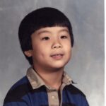 David Chang Instagram – Amazing haircut! 
Around 7 years old with a variation of ‘the bowl’ cut known as ‘the helmet’. 
#bowlcut