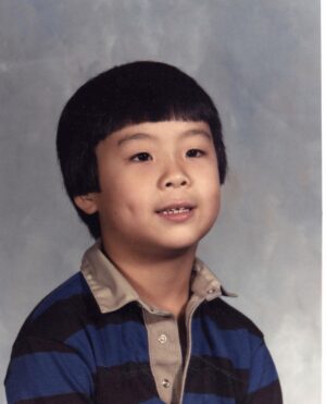 David Chang Instagram - Amazing haircut! 
Around 7 years old with a variation of ‘the bowl’ cut known as ‘the helmet’. 
#bowlcut