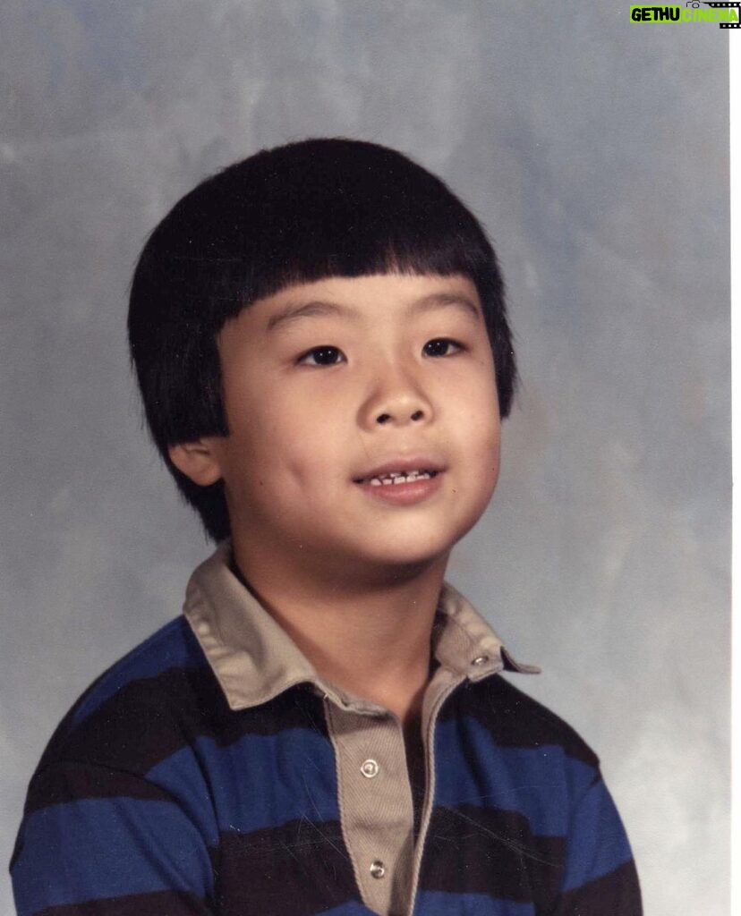 David Chang Instagram - Amazing haircut! Around 7 years old with a variation of ‘the bowl’ cut known as ‘the helmet’. #bowlcut