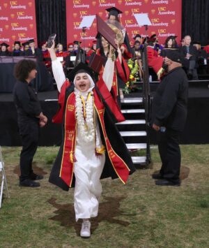 David Chang Instagram - Commencement speech time @uscannenberg…congrats to the all 2023 graduates 🎓. 
I guess I’m rooting for the Trojans now 🙏 #fighton