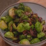 David Chang Instagram – SURPRISE DISH ALERT! 
If Terry Crews mentions his love for Brussels sprouts and you have them in the fridge, you gotta make them, right?

#DinnerTimeLive with @davidchang and his friends @terrycrews & @fortunefeimster is streaming now on @netflix!