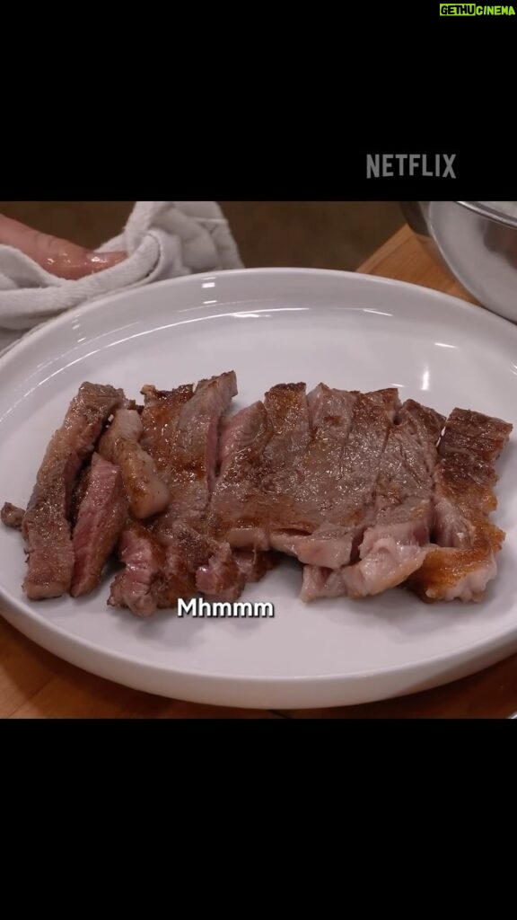David Chang Instagram - Chef Feimster with the kitchen assist 🥩 Special thanks to Ian and the team at @regalisfoods for hooking us up with incredible Miyazaki A5 wagyu.  The #SurfandTurf episode of #DinnerTimeLive with @terrycrews & @fortunefeimster is streaming NOW on @netflix