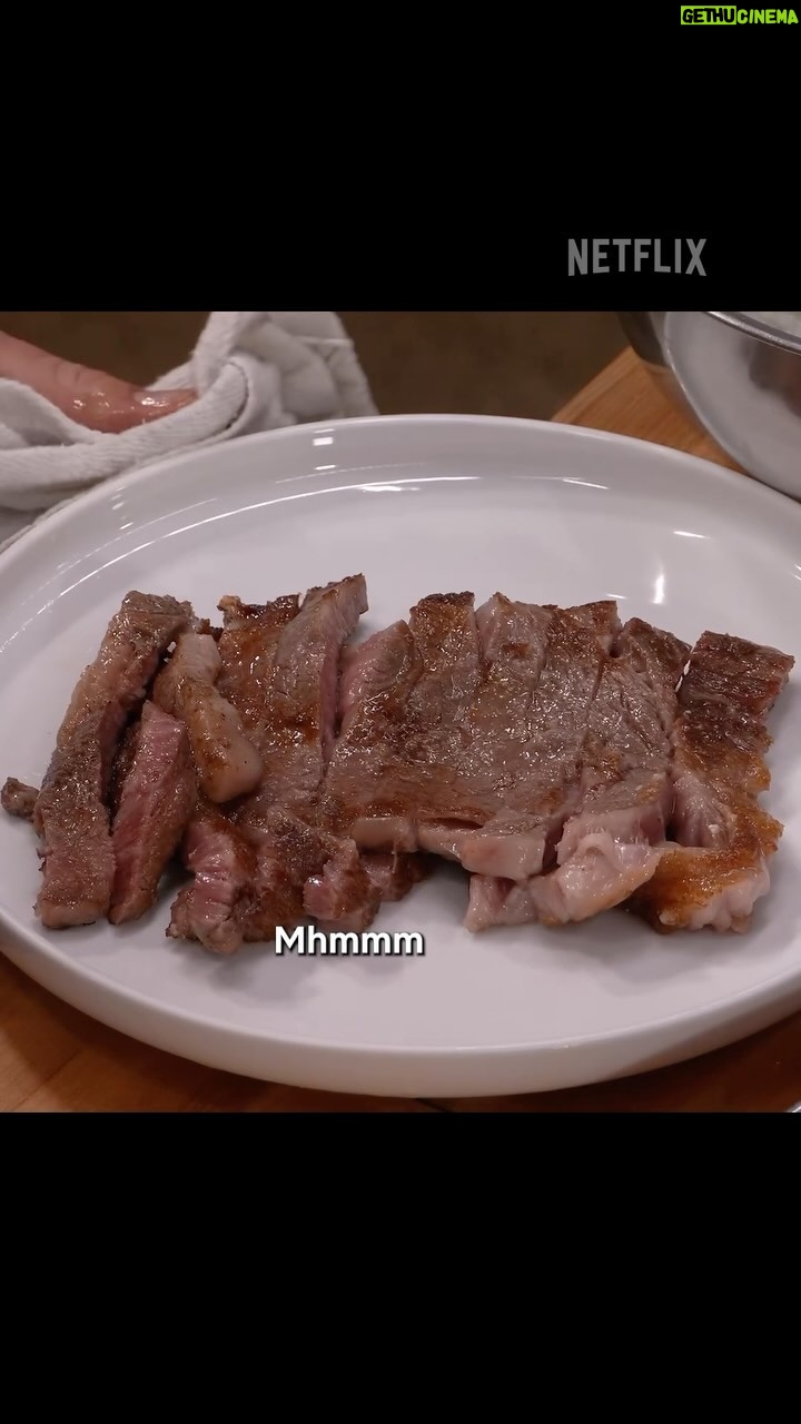 David Chang Instagram - Chef Feimster with the kitchen assist 🥩 Special thanks to Ian and the team at @regalisfoods for hooking us up with incredible Miyazaki A5 wagyu. The #SurfandTurf episode of #DinnerTimeLive with @terrycrews & @fortunefeimster is streaming NOW on @netflix