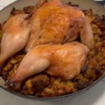 David Chang Instagram - I’m not gonna say something ridiculous and that this is the best stuffing recipe of all time…and you have to make it. I will say it’s the best stuffing I’ve ever made…it’s everything I want…super simple. Insanely delicious…why use dried bread and add tons of liquid later. Just use fresh bread with the right density, eggs butter, veg, Dust off the poultry seasoning, get some tubed breakfast sausage and you are pretty much ready to go. Secret weapon: The mandarin oranges act as the sweet and sour balancing out the richness. It’s genius. We talk this stuffing on this weeks @recipeclub. Thank you to @cookingissues mom for this marvelous stuffing recipe. …this is the best stuffing recipe of all time and you have to make it