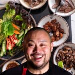 David Chang Instagram - “What if my grandfather came to Mexico City in 1924 instead of San Francisco?” is the question that prompted this Korean take on @bricialopez ‘s carne asada recipe…and it turned out to be a pretty delicious feast! Check out the full video over on our YouTube channel or on our Majordomo TV channel on @lgusa !!