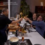 David Chang Instagram – Last night on @dinnertimelive was wild! Big shout-out to @sethrogen and @ikebarinholtz for bringing the laughs and seriously impressive eating skills. No caviar was wasted in the filming of last nights episode.  We won’t cook like that very often! Thanks uncle Ted! 

Every week we’re trying to push ourselves, trying new things, making new mistakes and shifting gears. Cooking live with —no script, no second chances, no commercial breaks…while hosting guests and talking and keeping time. It’s much harder than it looks.  It feels like we’re opening a new restaurant with a new menu every Tuesday at the row DTLA. 

Grateful for Netflix giving me this platform. I’m on the stoves prepping and cooking solo, but the real magic is the team making it all come together off-camera 🙏 Missed the live show? Catch up on all the episodes now on @netflix. #dinnertimelive ROW DTLA