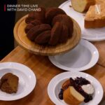 David Chang Instagram - SPOILER ALERT: This week's Surf and Turf meal was full of surprises! A hay fire, instant pickles, a brussels sprouts menu swap, a kitchen assist from @fortunefeimster, and a homemade pound cake from @terrycrews! What was your favorite moment from this episode? Let us know in the comments below! #DinnerTimeLive with @davidchang is streaming NOW on @netflix!