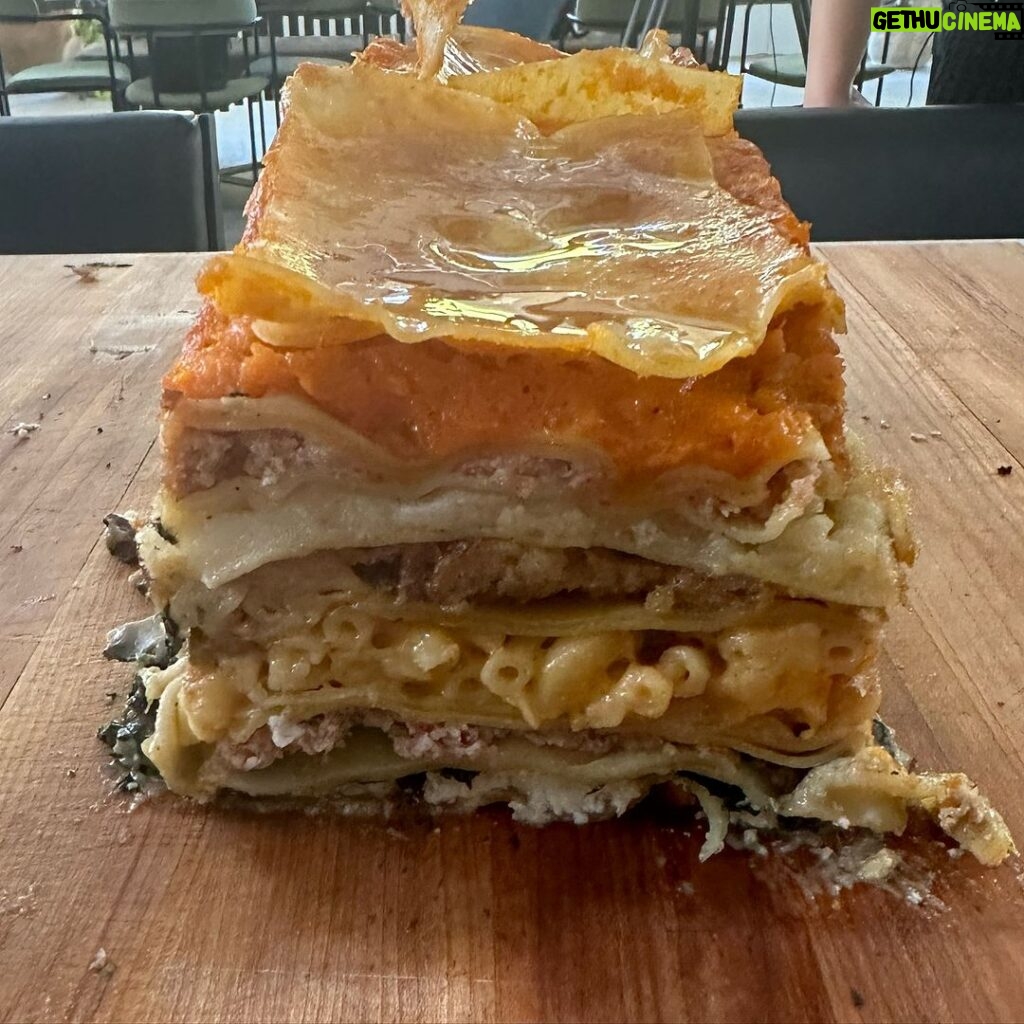 David Chang Instagram - Thanksgiving leftover lasagna…just like nonna used to make.