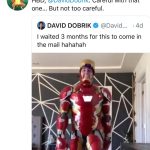David Dobrik Instagram – Best birthday gift to wake up to oh my goodness swipe over!! Thank you Iron Man!! ❤️