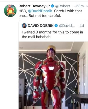 David Dobrik Instagram - Best birthday gift to wake up to oh my goodness swipe over!! Thank you Iron Man!! ❤️