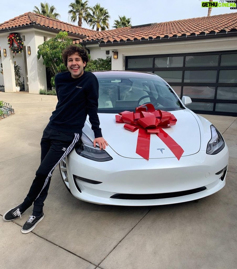 David Dobrik Instagram - Hey guys for Christmas Seatgeek and I are giving away this Tesla to one of y’all!! Just follow me and @teamseatgeek, share to your story, and tag a friend in the comments! Choosing the winner on Christmas Eve!! - UPDATE THE WINNER IS: @valerierrico No purchase necessary. Exclusions apply. Terms and Conditions here: https://bit.ly/2PNwgYl