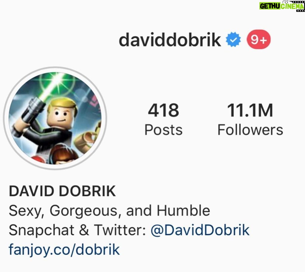 David Dobrik Instagram - ‪My 10 year old brother has made it his mission to get everyone in our family to change our profile pictures to lego Star Wars characters hahaha
