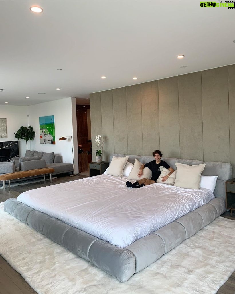 David Dobrik Instagram - this bed looked a lot smaller on the website