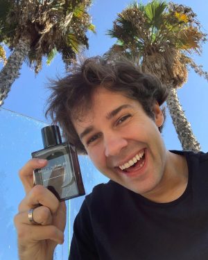 David Dobrik Instagram - ITS FINALLY OUT!!! We’ve been working on this since early last year and i really don’t like to brag, but i promise ya this smells delicious!! 

Davids Perfume out now!! Link in description :)