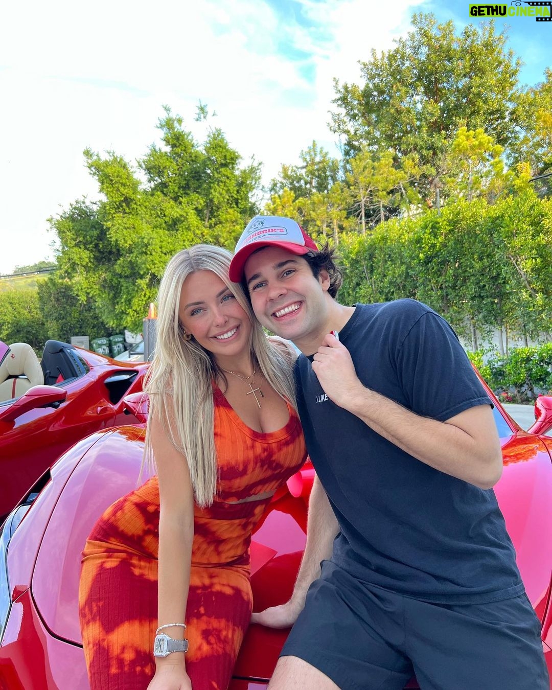 David Dobrik Instagram - CORINNA JUST SURPRISED ME WITH A NEW FERRARI WHAT IS GOING ON @corinnakopf