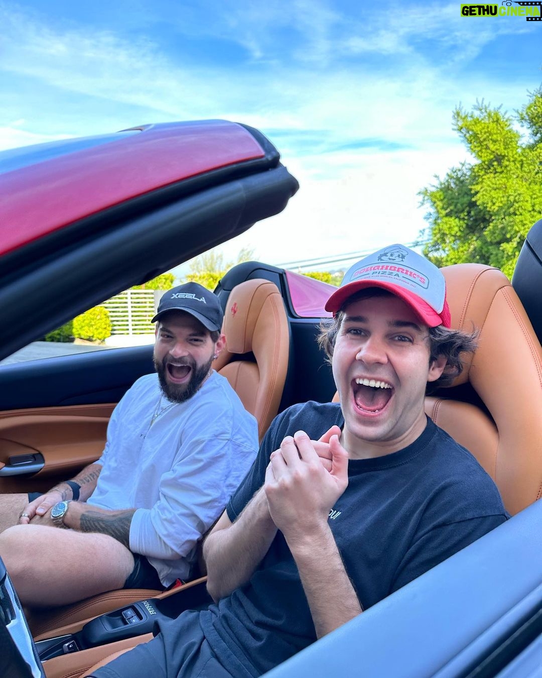 David Dobrik Instagram - CORINNA JUST SURPRISED ME WITH A NEW FERRARI WHAT IS GOING ON @corinnakopf