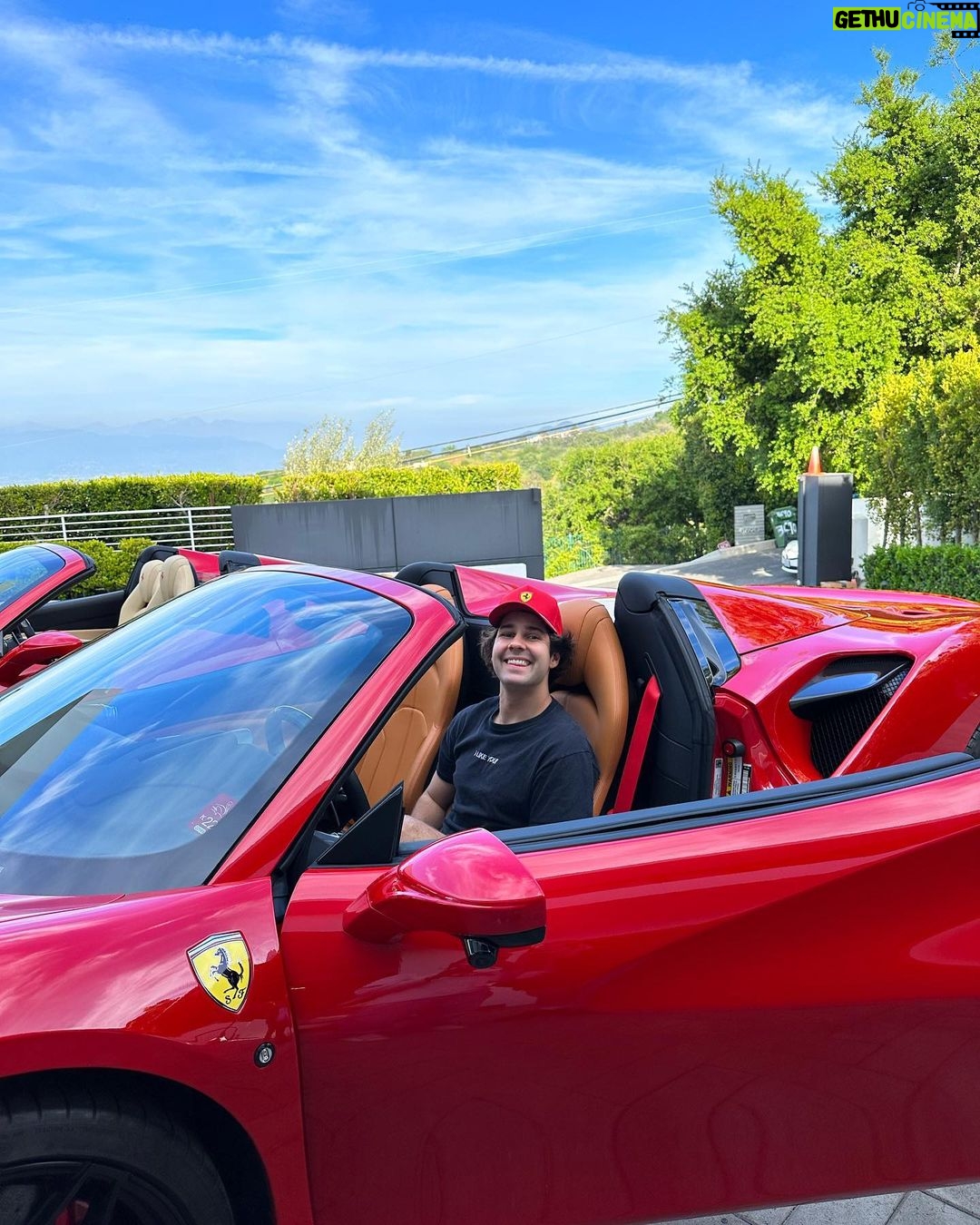 David Dobrik Instagram - CORINNA JUST SURPRISED ME WITH A NEW FERRARI WHAT IS GOING ON @corinnakopf