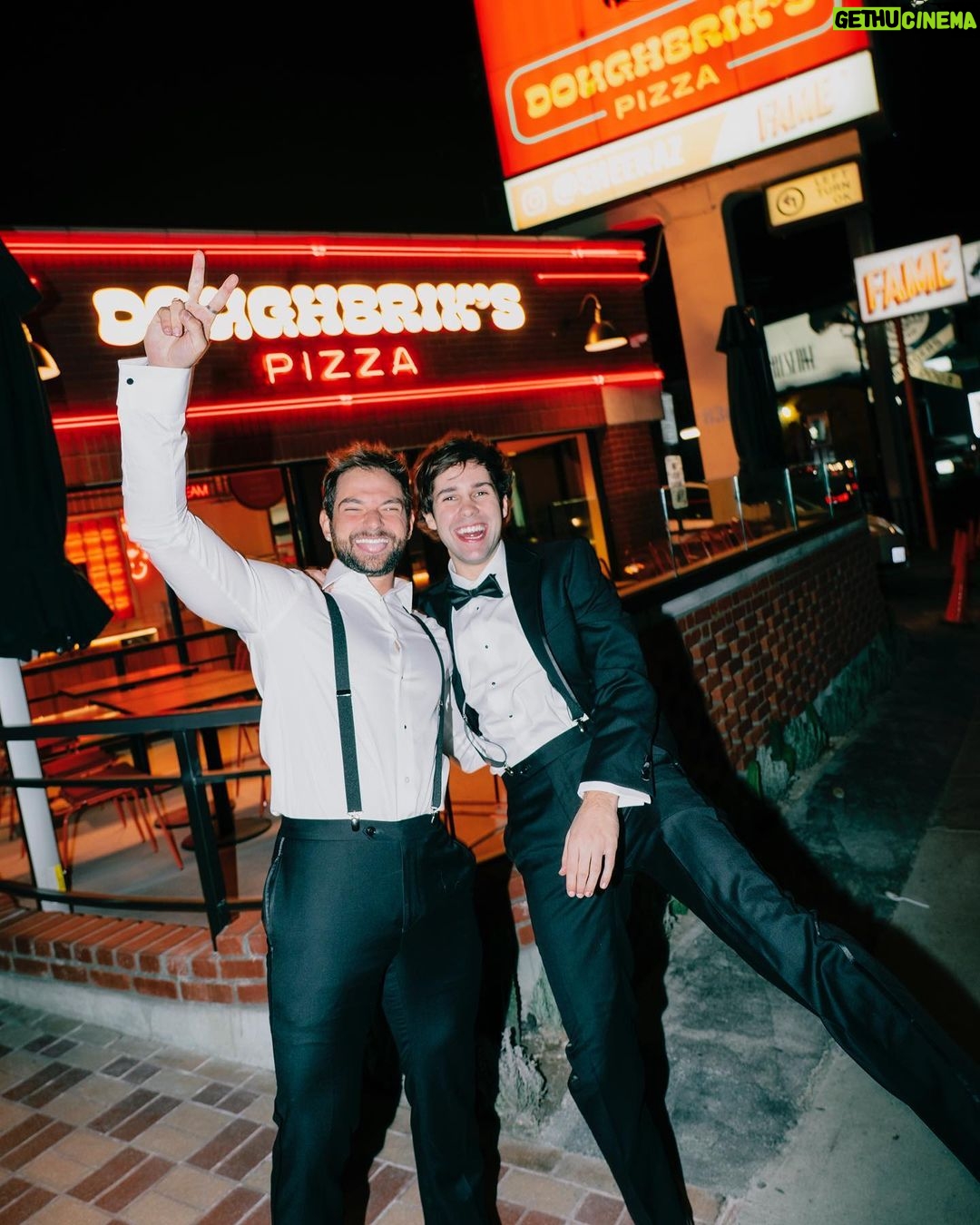David Dobrik Instagram - ITS FINALLY DONE!!! I cant put into words with how happy and excited I am!!!!!! We’ve spent so much time creating the most incredible pizzas and I CANNOT WAIT to see you November 12th for opening day of Doughbriks Pizza 🥹🥹 @doughbriks