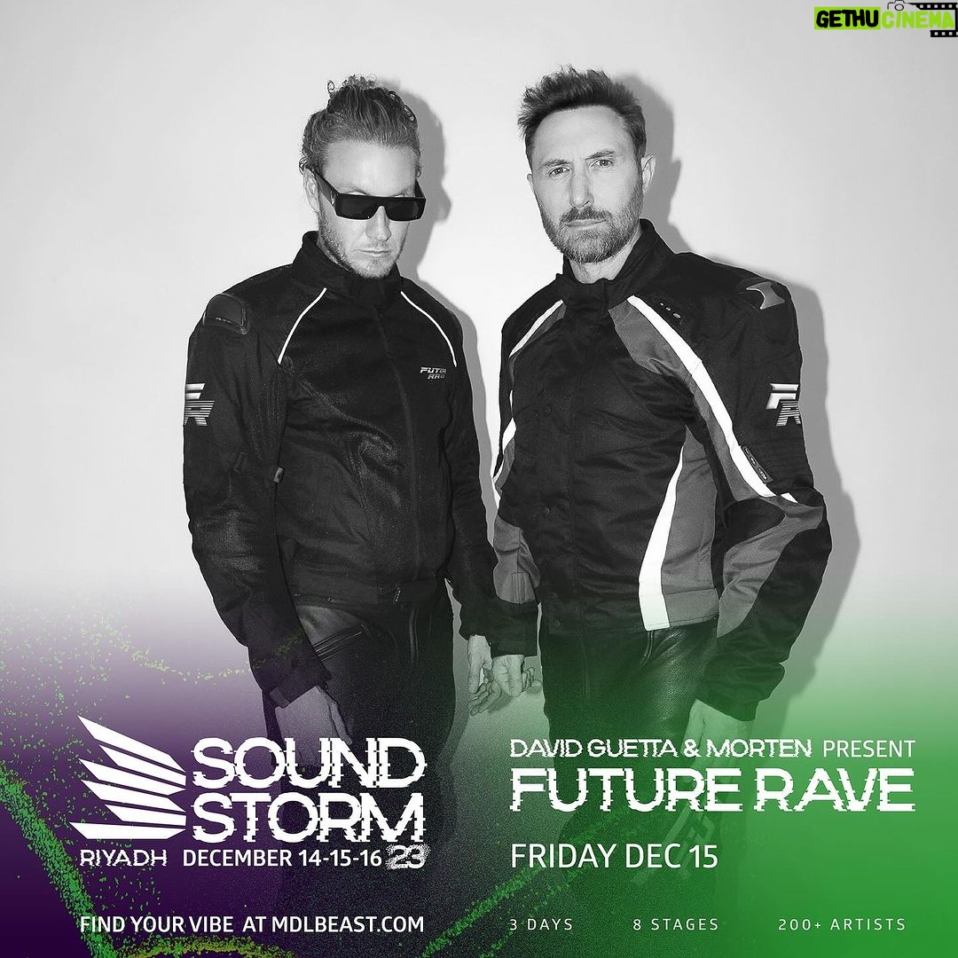 David Guetta - 188.2K Likes - 🫶🏼Year after year, I love beeing part of the incredible growth of the electronic scene in Saudi Arabia with hundreds of thousands of people now attending @mdlbeast.soundstorm!!!
Here is a recap of my Saudi tour 2023:
15/12 - @futurerave with @mortenofficial at @mdlbeast.soundstorm (Riyadh)
16/12 - @mdlbeast.soundstorm Mainstage (Riyadh)
21/12 - Tahlia Festival - Desalination Plant (Jeddah)
Congratulations to the city of Riyadh for winning the 2030 World Expo @riyadhexpo_2030 🥳