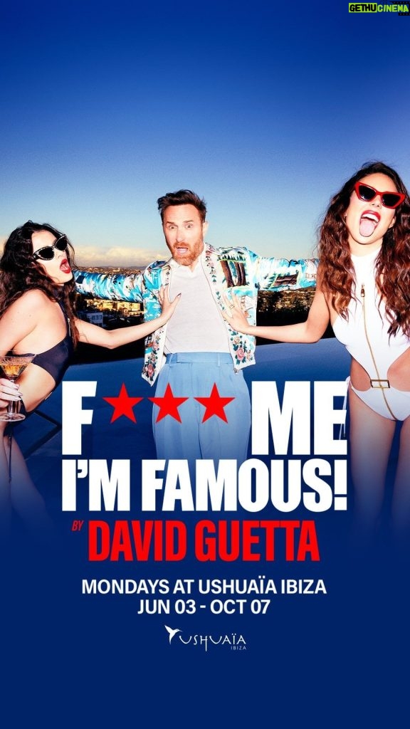 David Guetta Instagram - Ibiza get ready!! 🔥 David Guetta is back at Ushuaïa Ibiza with his iconic F*** Me I’m Famous! residency Mondays from June 3rd to October 7th, it’s going to be one for the books. ❤️‍🔥 Tickets on sale now, link in bio #UshuaiaIbiza #FMIF #DavidGuetta #Ibiza2024 Ibiza, Spain