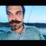 David Harbour Instagram - I’m on a boat. This magical moment captured by the Diane Arbus of 8 year olds. #tbt #moustachewax