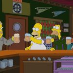 David Harbour Instagram - Beer and karaoke with Homer. Yes. Simpson’s premiere tonight with yours truly as Burn’s robotic working mans alter ego.