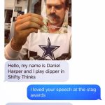 David Harbour Instagram – Makeup trailer shenanigans.  #joekeeryismyroomate #mayonnaise #maledeer #constellations #itsthehair