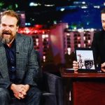 David Harbour Instagram – Discussing awkward American bear hugs, Himalayan monkey trauma, Bulgarian raging bulls and the pressure having to stand (so soon) on Lady Gaga’s shoulders tonight on @jimmykimmellive – style: @mrfabioimmediato grooming: @jillianhalouska and the incomparable suit by @cifonelli_official