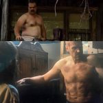 David Harbour Instagram - Many of you have asked about Hopper’s physical transformation from season 3 to season 4. My trainer @davidhigginslondon worked with me for 8months to make the transformation, and then another year to keep it through the pandemic. All told it was a difficult and exciting ride, changing diet and exercise plans (or lack thereof). We are gonna do an Instagram live tomorrow Friday at 4pm UK time, which is 11am eastern I believe. Wanna answer questions you may have with @davidhigginslondon and tell you what I learned. Second pic is me and David the week we began, my resistances and fury flaring. And pic three is the shoot day, the black x’s are for cgi scarring because of problems with the practical effect. All told I lost over 75lbs. 265-270 in season 3 and all the way down to 190 when we shot. Recently ballooned up again to play jolly ole st. Nick in a flick I can’t wait for you to see this holiday season, so I am struggling to fight back down towards a good weight for wherever hopper ends up in season 5. All this up and down is not good for the body, and I’ll have to give it up soon, but it is such a fun part of the job to live in a different version of your skin for a while. Come join us tmrw for the live and bring qs
