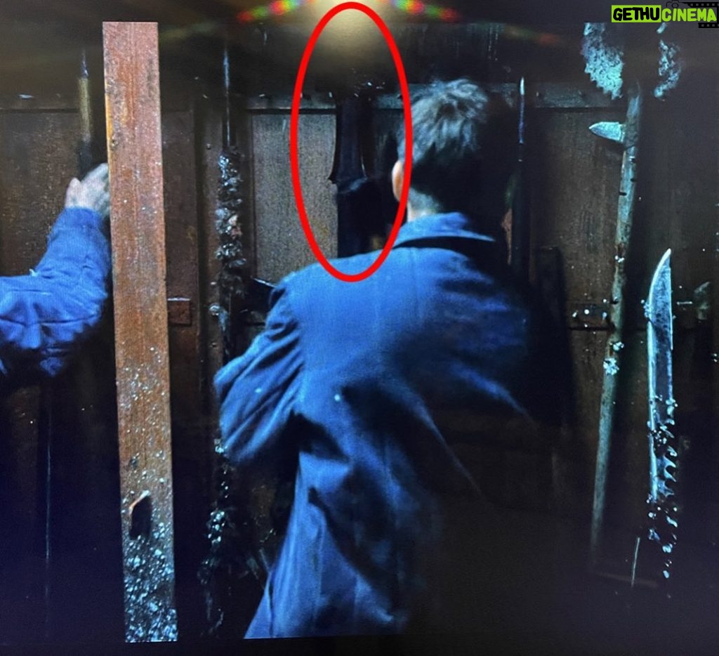 David Harbour Instagram - Nerd alert. The prop at the end of episode 9 is the Atlantean sword from the CONAN films. A lovely fan found a still of when it was established in ep 7 and used by an unlucky inmate who met an untimely death near the cells at the side of our gladiatorial pit. The real excitement behind this however, is that the sword the incredible ST props department (reveal yourselves guys so I can credit you) gave me is THE ACTUAL SWORD used in the filming of both CONAN films. It was heavy as hell, and such a tremendous honor to wield. @schwarzenegger - ready to accept your notes on my technique.