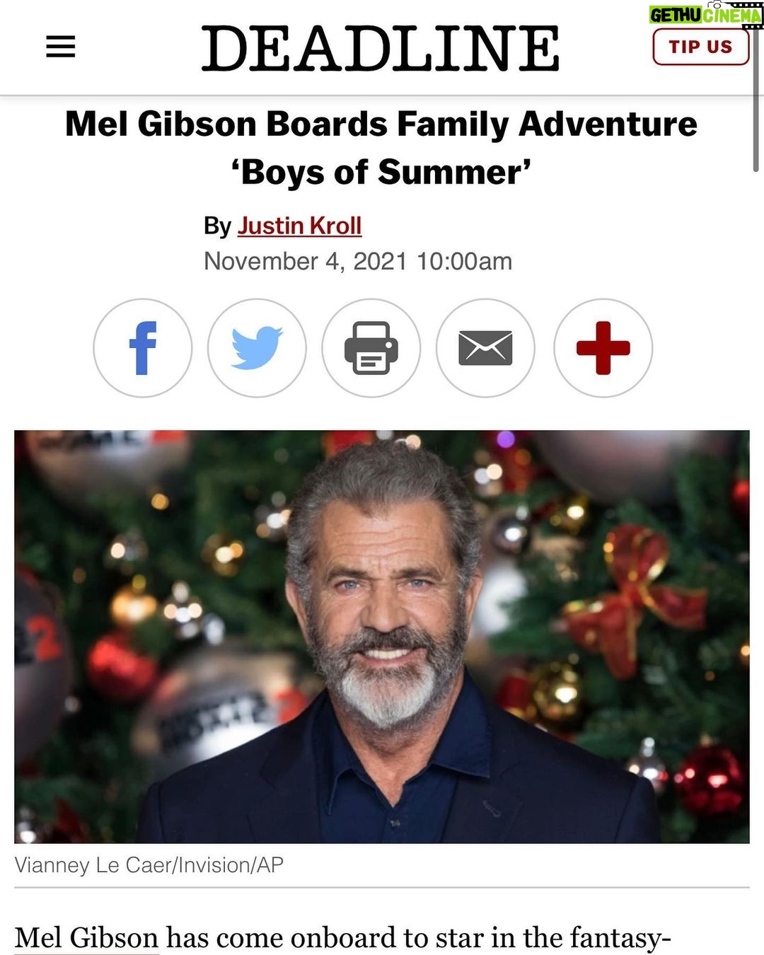David Henrie Instagram - So incredibly excited and humbled to announce my company, Novo Media Group, next film BOYS OF SUMMER starring Mel Gibson! Incredibly excited to be doing this with my talented partners at @pastimepictures and @mfasano28. Mel helped coin an old phrase, ‘Entertain, Educate and Elevate’ and that’s exactly what we intend on doing with this special film written by the talented @culiano and Bryan Shultz. And on top of all that we get to have the incredible @masonthamesofficial leading the charge with Mel! Mason is on trajectory to the moon so I am so excited to direct one of Hollywood’s newest talents. Feeling very blessed and ready to bring this story to life!!!! Ps How does one direct an Oscar winning director 🤣?