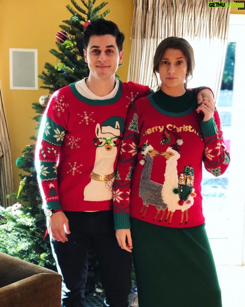 David Henrie Instagram - Throwing it back to last year! Man does time fly. Wow. Tag me in your fav ugly Christmas sweater 😂! I’ll comment on my fav. Ps While this year has been crazy to say the least it has been filled with blessings as well. You are all one of those blessings to me. My wife and I appreciate and love you all!
