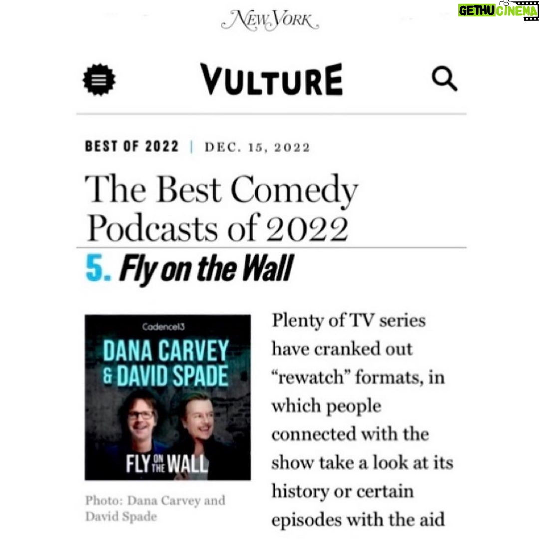 David Spade Instagram - Thanks for checking out the podcast this year peeps. Will be keeping it going in 2023. Lots of crime shows. Hard to compete with the decapitation diaries etc. but appreciate the interest #FlyOnTheWall