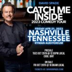 David Spade Instagram – NASHVILLE! I’m so excited to be a part of #NashComedyFest2023! Join me on April 21st at The Ryman Auditorium during the funniest week in town. Grab your tickets at nashcomedyfest.com