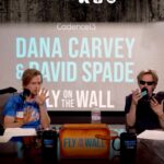 David Spade Instagram – Check out our chat with @jeffgoldblum He’s in the new Jurassic Park! #FlyOnTheWall @thedanacarvey