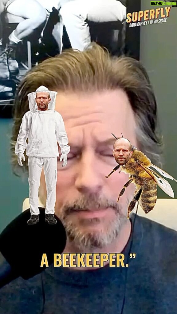David Spade Instagram - I love @jasonstatham in the Beekeeper. It’s slightly confusing, but I explain it. Check out the episode on @superflypod @thedanacarvey