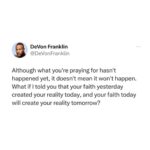 DeVon Franklin Instagram - You are living out an answered prayer, let that fuel what you are praying for right now!🙏🏾🔥