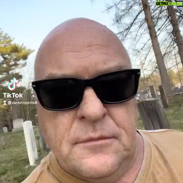 Dean Norris Instagram - Life’s ultimate de-stresser. A walk thru a graveyard