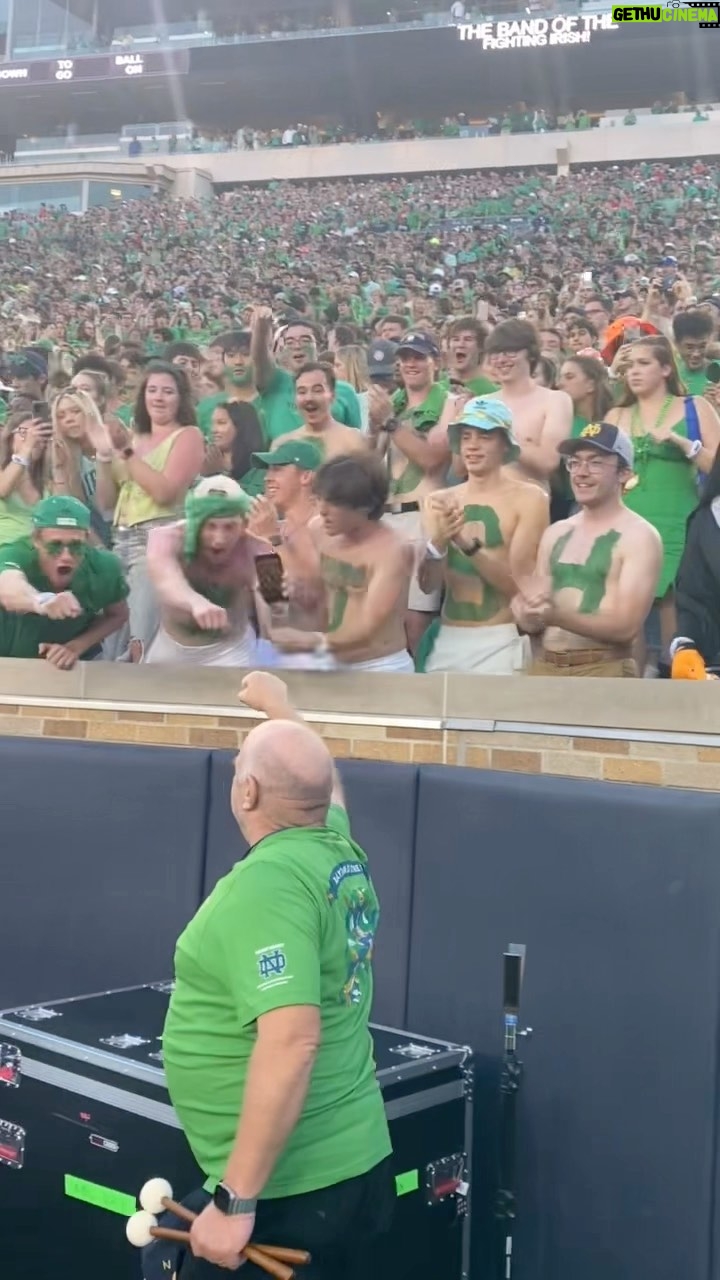 Dean Norris Instagram - Love the student section at #ND