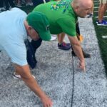 Dean Norris Instagram - On the sidelines for a great #ND game. Bad ending but great game. Got to hang with some legends . Joe Theisman, Tim Brown, Chris Zorich, Jerome Bettis. #notredamefootball #goirish