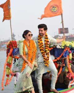 Debina Bonnerjee Instagram - The connection is eternal …. From learning from books to being blessed to be playing ( Ram- Sita ) on screen to visiting Ram JANMABHOOMI Ayodhya and today witnessing Pran pratishtha in our this lifetime .. truely truely blessed . #jaishreeram #pranprathista #ayodhya #ramayan #sitaram