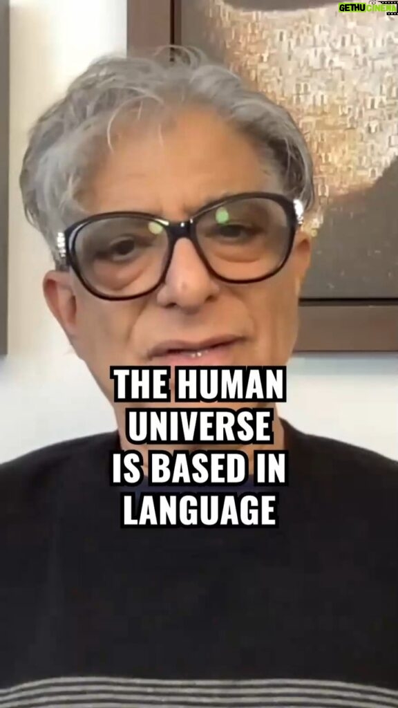 Deepak Chopra Instagram - Is language a divine gift for constructing the experience of the human universe? Will we be taking a leap with AI in changing the human universe? #language #consciousness #AI #humanexperience #reality #universe #storytelling #evolution #culture