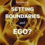 Deepak Chopra Instagram – #AskDeepak
“I have a difficult time differentiating ego from boundaries. 
When I feel someone hasn’t treated me in the manner I am expecting, I become upset. 
But what is the difference between setting boundaries and ego?”
My response:

Setting boundaries is usually what we do when we feel threatened or defensive. 

The boundaries are meant to protect us. 

Since our true self is unaffected by anything physical or mental, it is our separate self, or ego that feels the need for protective boundaries. 

And that’s okay for now, few of us are so enlightened that we don’t feel the need for some ego boundaries. 

The direction we want to move toward is having our awareness and appreciation draw our attention to areas that naturally help us, so we don’t have to spend energy trying to resist or defend ourselves. 

Think of being at a big party. Instead of feeling you have to block off certain people or music, you seek out the people you find interesting and you only dance to the music you enjoy.

Love,
Deepak