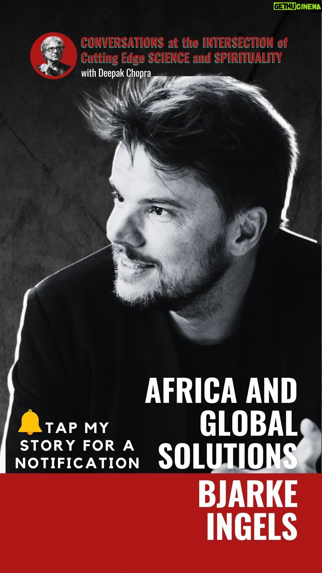 Deepak Chopra Instagram - Dear friends, tonight we'll stream Pt1 of a very special 2-part conversation between myself and architect Bjarke Ingels to talk about creative solutions for reversing climate change. I hope you'll tune in tonight on The Chopra Well YouTube channel, now linked in my bio. Follow @bjarkeingels @big_builds to see his amazing work.
