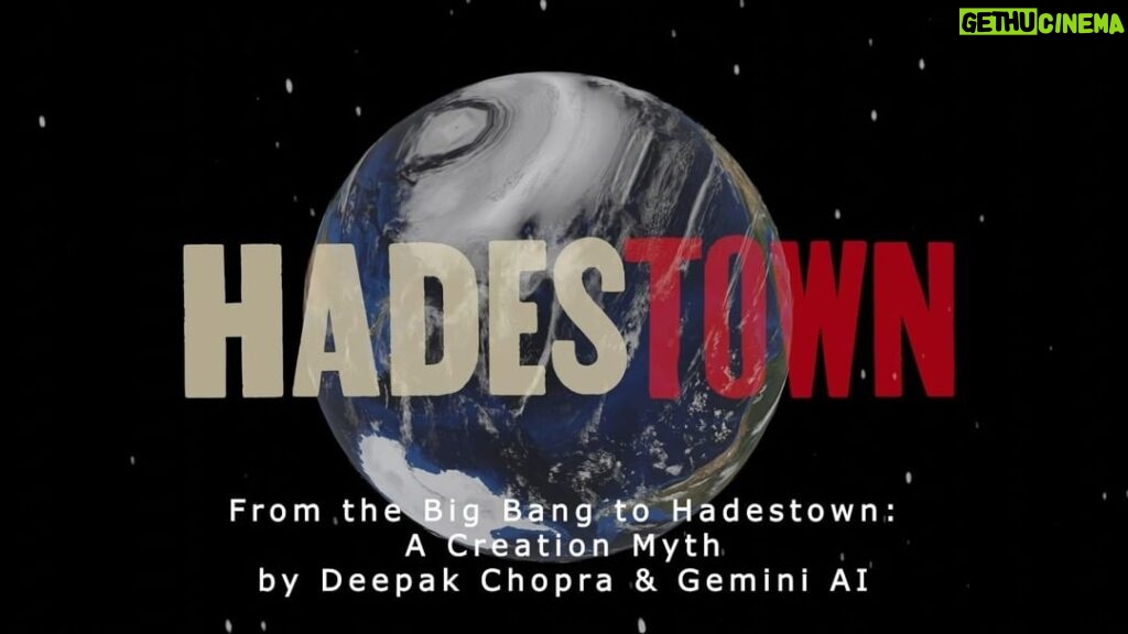 Deepak Chopra Instagram - From the big bang to Hadestown: A creation myth. Grateful to have been able to see the epic musical Hadestown in London's West End at The Lyric Theatre, Shaftesbury Avenue. After watching the play, I was inspired to ask A.I. about my experience, and this is what we have come up with! @hadestownuk @hadestown #HadestownUK #ai More info: Hadestown.co.uk & Hadestown.com