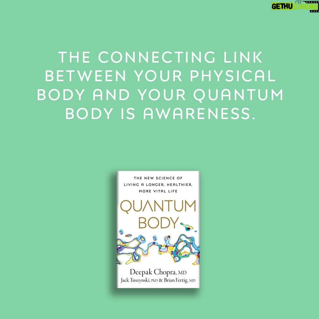 Deepak Chopra Instagram - Unlike the five senses, which primarily pay attention to the outside world, interoception applies awareness to the body-mind and has a healing effect. This is done through practices like body scans. Click the link in my bio and get exclusive access to my Quantum Body scan by ordering my new book.