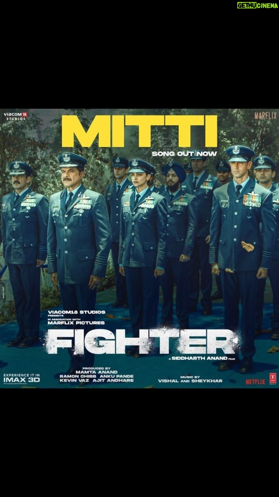 Deepika Padukone Instagram - Har Rishte Se Pehle, Watan Ko Rakhne Wale …🇮🇳 #Mitti Song Out Now! #Fighter Now in Cinemas! @S1danand @hrithikroshan @anilskapoor @viacom18studios @marflix_pictures