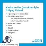 Demet Evgar Instagram - #Repost @unwomenturkey with @use.repost 💙 📣 Afet bölgesinde kadınların ve kız çocuklarının ihtiyacı olabilecek en temel malzemeleri listeledik. Bizler bu malzemeleri sağlamak için kamu kurumlarıyla iş birliği içinde çalışmaya devam ediyoruz. Hazırladığınız ya da bağışladığınız yardım paketlerinde bu malzemelerin olmasını sağlayabilirsiniz. #UNWomenTürkiye 📣 We listed basic needs that women and girls need in disaster areas. We are working in close cooperation with public institutions to provide them. Please make sure to include these materials in the packages/dignity kits that you prepare or donate.